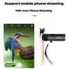 Hd Mini Monocular Telescope Portable Phone Zoom Lens With Fixing Bracket Outdoor Camping Bird Watching Long Distance Observation Optical Tool