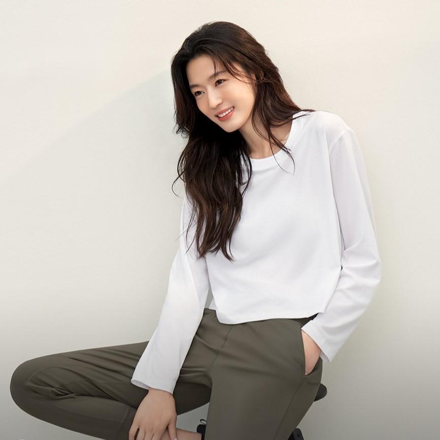 Andar Airicential Long Sleeve Crop Top (Type A) Black [Anpls-56Blk]/Xs