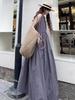 Plus Size Sleeveless Slimming Long Dress - BF Style Casual Round Neck Pullover Skirt