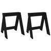 VidaXL 2x Bar Chairs Kitchen Stools Bistro Seats Living Room Furniture Indoor Counter Black 40x40x45 Cm Wood 823663