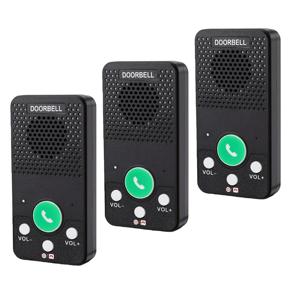 3 Pack Wireless Intercom Systems for Home Office Full Duplex Room To Room Intercom 1600ft Range 8 Volume Levels 4