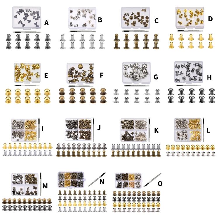 Rivets Screwback Button Studs MM 7MM 8MM Metal Screws Spikes and Studs, for Leather Shoe Belt Bag Clothing Decoration