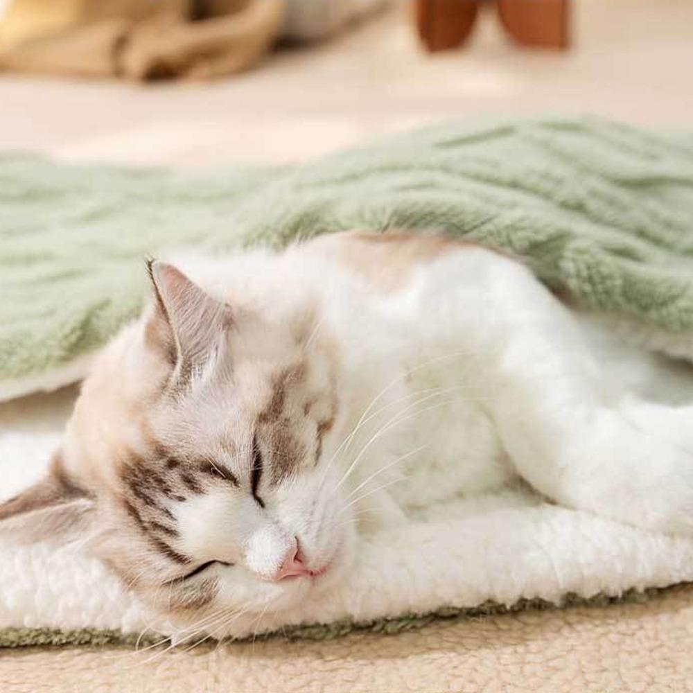 Soft Warm Plush Dog Cat Blanket Double Layer Thicken Pet Throw Blanket  for Sleeping