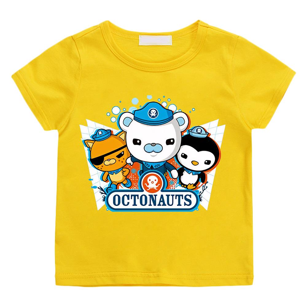 

The Octonauts Cartoon Print T-shirt Anime Casual Cute Tee-shirt Pure Cotton 2026 New Pattern Children Clothes Tees Top 100