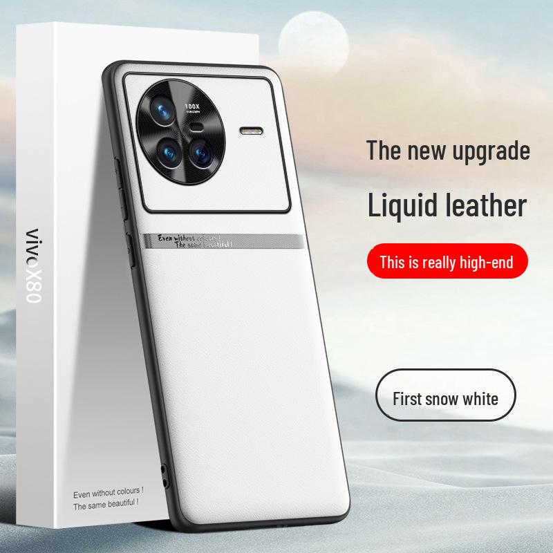 

Vivo X80 Liquid Leather Protective Case - Anti-fall & Anti-fouling Cover. vivo X80