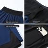 Men's Double-Layer Outdoor Multi-Pocket Fitness Shorts