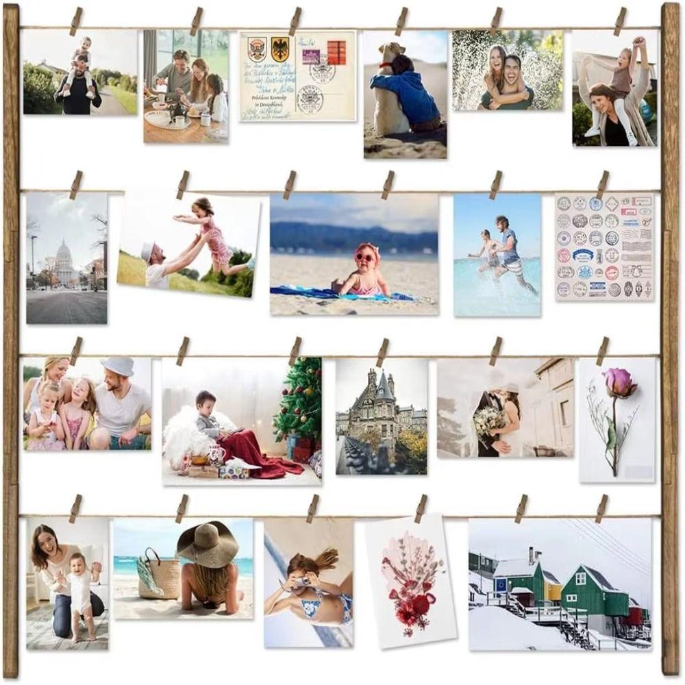 50/100pcs Reusable Clothespin Wooden Wooden Clamp Photo Clips  for Hanging Pictures Paper DIY Crafts