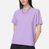 Li Ning Sports Trend Series Solid Color Logo Pendant Round Neck Short Sleeve T-Shirt Women Tops Purple AHSS710-3