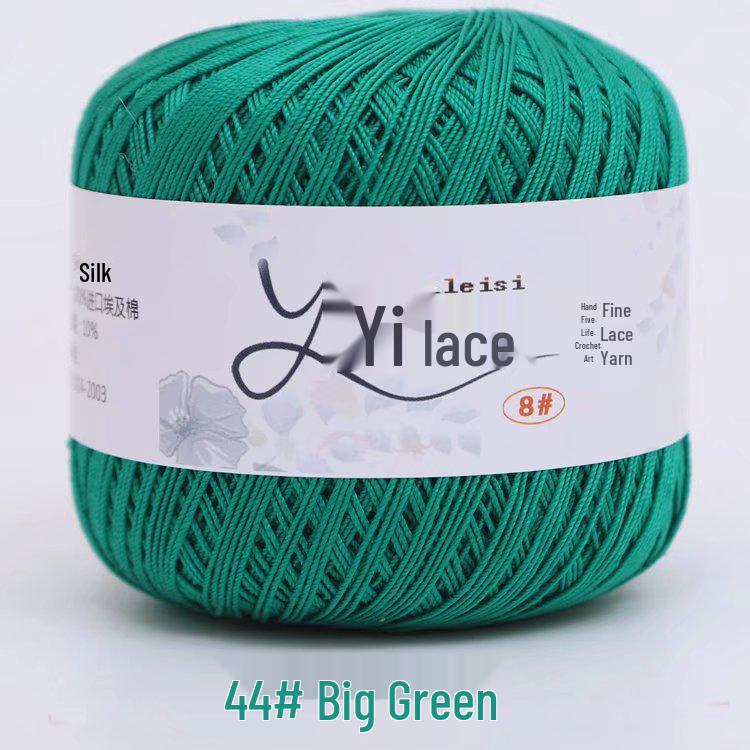 8# 100% Cotton Lace Yarn - 50g Ball, 400m, Strong Twist Crochet Thread for Hand-knitting, Flowers, Hats, and Cardigans - Free Shipping.