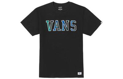 Vans T Shirts Unisex Black Crew Neck Moderate Straight Fit VN0A7S5XBLK