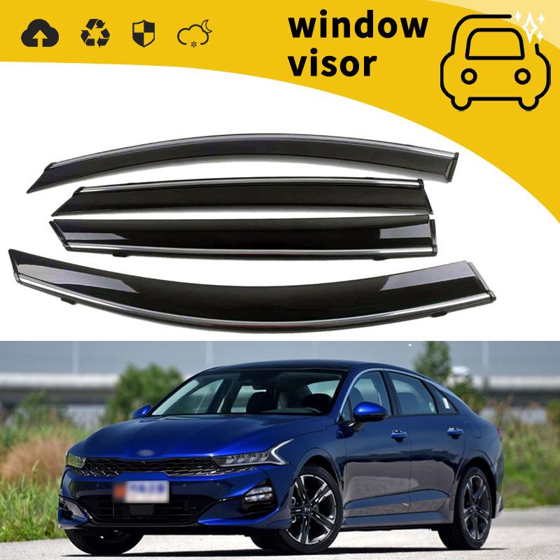 Kia K-Series (2011-2020) Car Door Rain Visor, Window Eyebrow for All-Weather Protection and Styling
