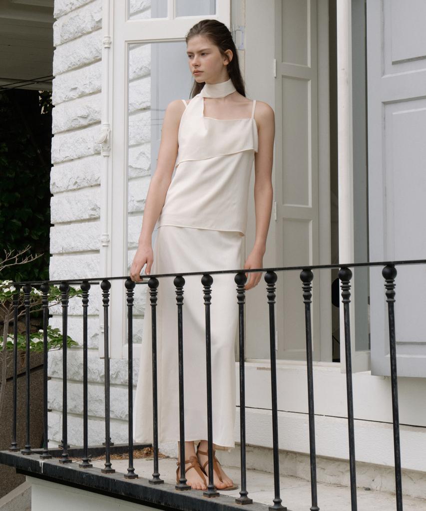 Riorg Gir Dart Long Skirt Cream