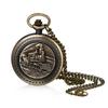 Pocket Watch Steam Locomotive Antique Analog Display Waterproof Pendant Necklace Chain - Birthday Anniversary Christmas Valentine's Day Gift