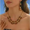 Three-piece Set, Simple Leopard Print Retro Geometric Splicing Earrings, Necklace Set, Original Temperament, Advanced Atmosphere, Simple and Versatile