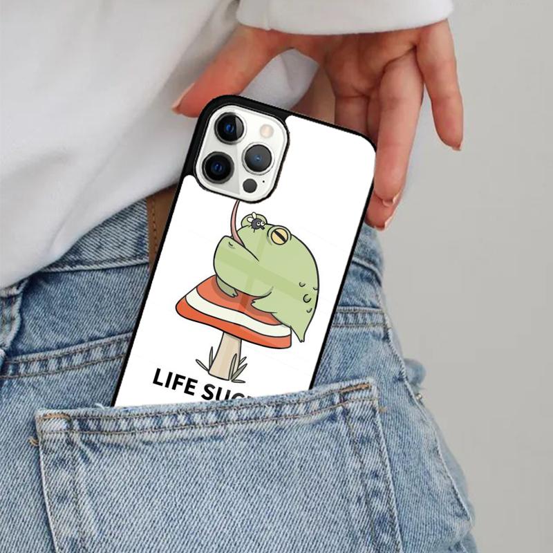 Cartoon Frogs Phone Case Magesafe Magnetic Wireless Charge Cover For IPhone 16 11 12 13 14 15 Pro Max Plus Mini