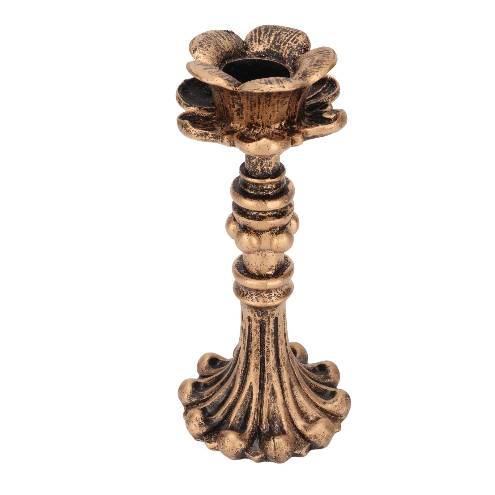 

Винтажный резной подсвечник Красиво резной бронзовый подсвечник-столб для свадьбы, дня рождения