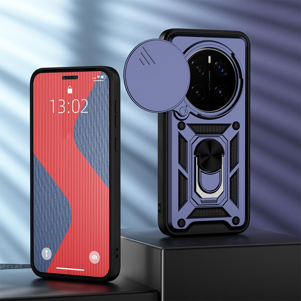 

KEYSION Противоударный защитный чехол для HONOR Magic 7 Pro 5G, защитное кольцо для камеры, чехол-подставка для телефона Huawei Magic 7 Pro 5G for Magic 7 Pro синий