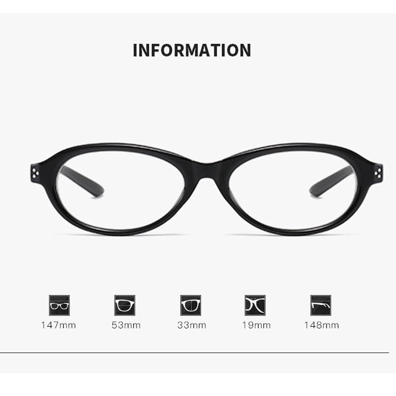 Xiaomi Myopia Glasses Elliptical Frame Photosensitive Color Change Small Frame Without Makeup Anti-blue Light Fashion Glasses 6085