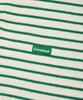 COVERNAT Terry Stripe Open Collar T-Shirt Green