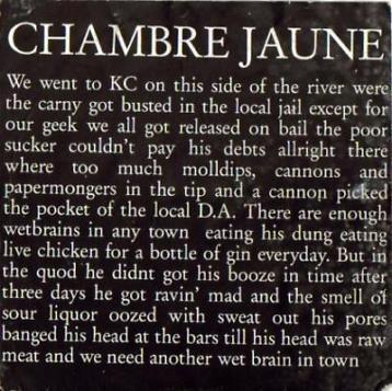 

7inch Record CHAMBRE JAUNE - K.c. JIGPRO006 Jigsaw Producti 1991 Netherland Rock Used