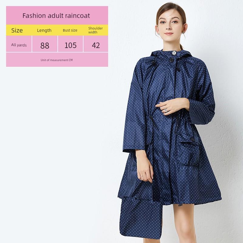 Raincoat Adult Outdoor Travel Walking Girl Student Fashion Lightweight and Thin Type Waist-Tight Waterproof Short Outwear Poncho