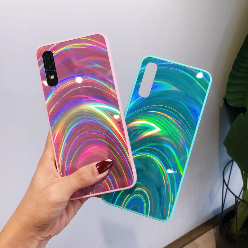 Custodia A Specchio In Pelle Per Huawei P40 Pro/P40 Lite, Con Funzione Supporto, Viola, Flip Cover Con Finestra Intelligente