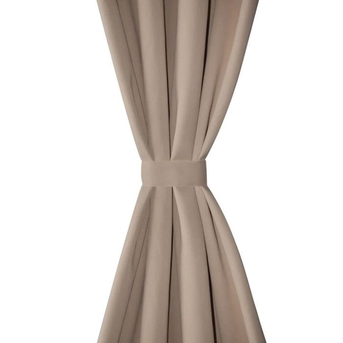 Rideau occultant - vidaXL - 135x175cm - Crème - 2 pcs - Œillets métalliques