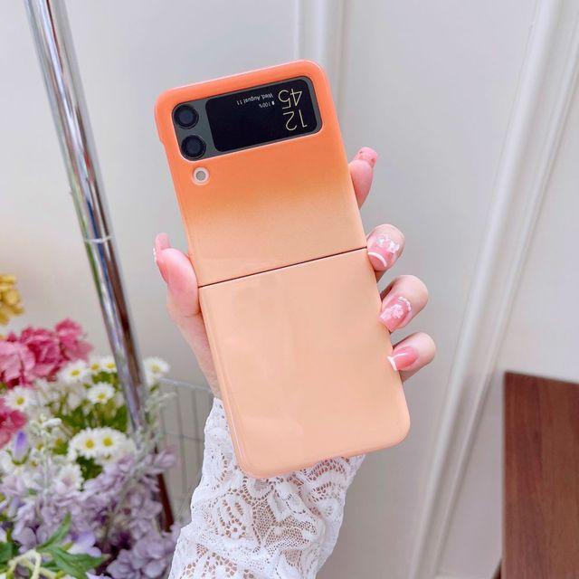 

Для Samsung Galaxy Z Flip 4 чехол глянцевый градиентный складной чехол для телефона Samsung Z Flip 3 5g Zflip4 противоударный жесткий чехол Samsung Z Flip 4