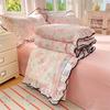 1pc Floral Summer Quilt - Lightweight, Breathable & Light Beige-Friendly Polyester Fabric for All Seasons