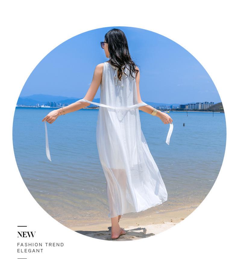 Mulberry Silk Bohemian Long Dress for Women