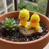 2pcs 3D Printed Angry Duck Figurine Home Decoration Gift For Kids Cartoon Yellow Duck Desktop Shelf Ornament