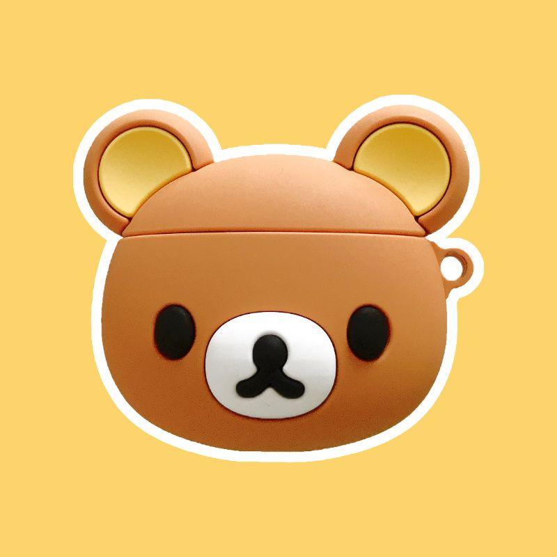 

Protective Case 6i Pine Bear SE2 Second Generation Freeclip Third Generation Freebudspro3 Bluetooth Earbuds Case 4e Fifth Generation Pro2 Silicone AirPods 4 Noise Reduction Brown Bear-head]