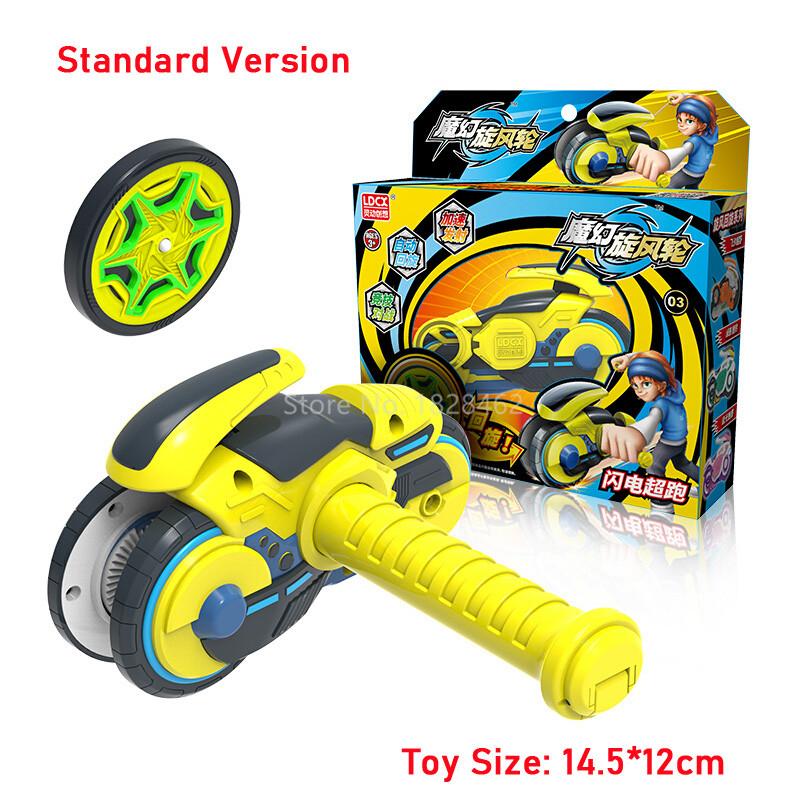 Ultimo Giroscopio Magico Ciclotrone Infinito Ruota Accelerante Giocattolo Giroscopio con Lanciatore Moto Trottola Giocattoli per Bambini Regalo