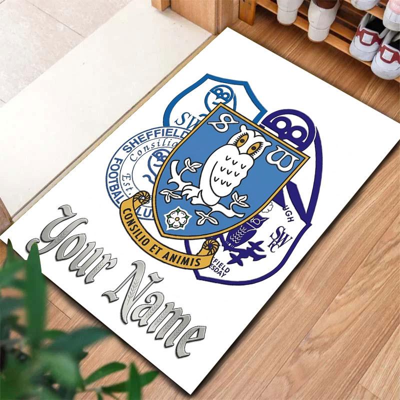 Sheffield Wednesday Football Club Custom Name Carpet Rug for Living Room Bedroom Home Sofa Decoration,Kids play Non-slip Floor Mat