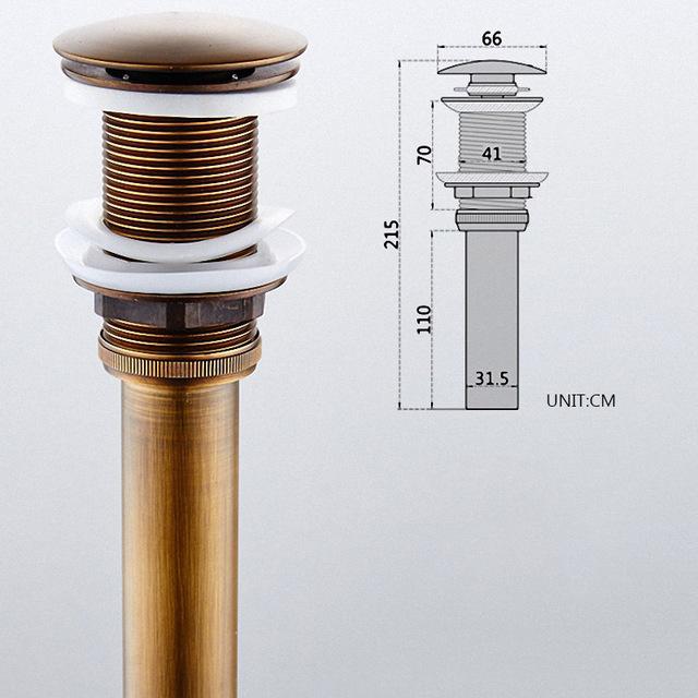 Bathroom Vessel Pop Up Sink Drain Strainer, Flip Top Stopper for Lavatory Basin, Antique Brass Pop Up Sink Overflow Cover