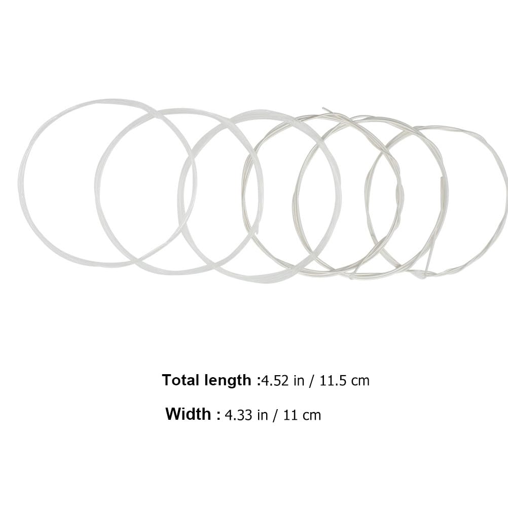 Adorainbow Classical Guitar Nylon Regular 6 for Gut Guitar Spare Strings Strings, 6-Pack, Strings, Tension, Replacement, Sizes, Clear/White, Practice,