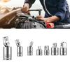 7pcs Socket Adapter Set Universal Joint Ratchet Accessories Corrosion Resistant for 1/2 3/8 1/4 Drive Sockets & Spanners