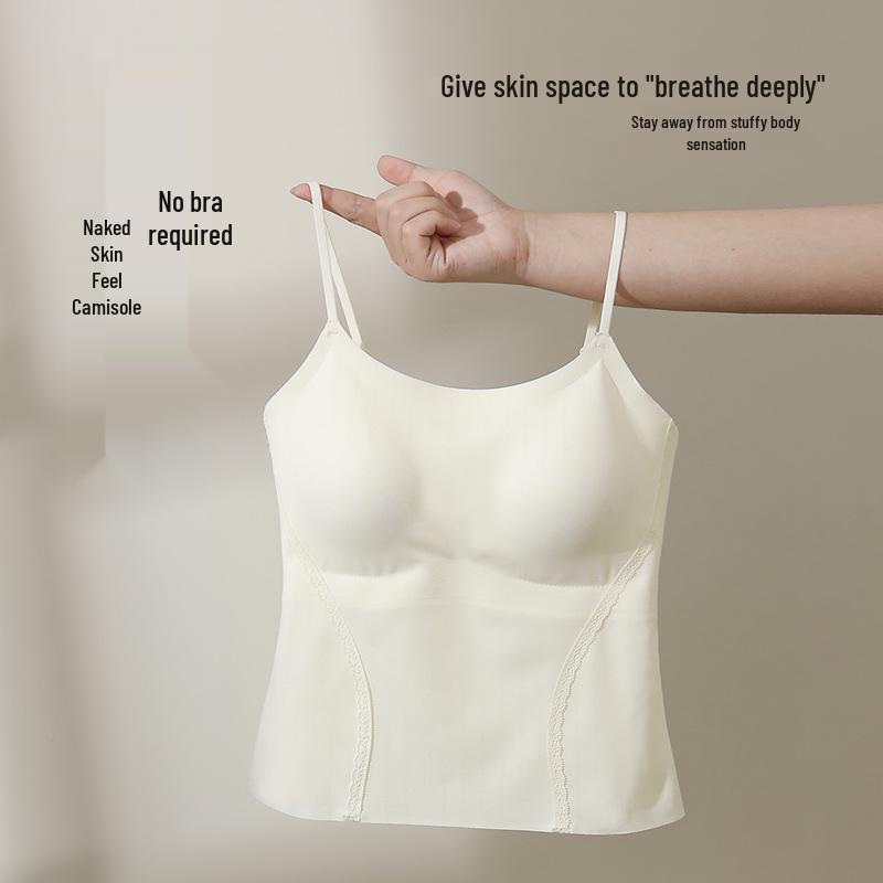 Camisola sin costuras transpirable sin aros con sujetador incorporado y almohadillas en el pecho - Colección Otoño 2025