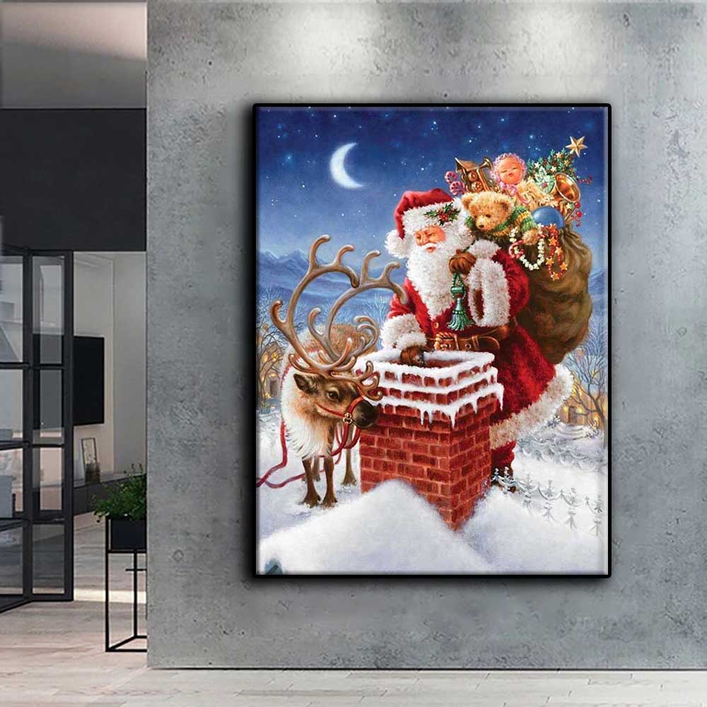 5D DIY Weihnachtsbaum Santa Schneemann Kreuzstich Strass Diamant Zeichnung Stickerei Mosaik Home Decor