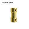 Rc Parts Motor Transmission Connector Motor Shaft Coupling Coupler Reducer Brass Flexible Connector