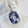 Natural Blue Sapphire Pendant 23 Ct 925 Sterling Silver Jewelry September Birthday Birthstone