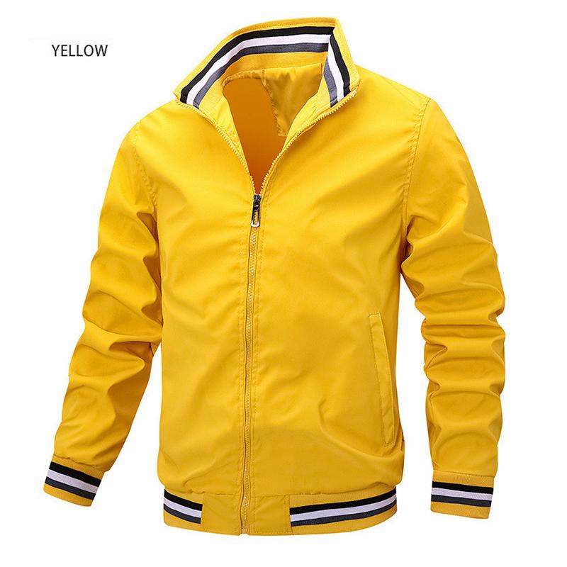 Casual Jacket Men's Standing Collar Spring and Autumn Versatile Sports Solid Color Jacket Men's Clothing