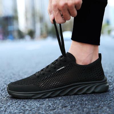 Extra Large Size New Ultra-light Hollow Breathable Mesh Shoes Casual Fashion Sports Shoes Outdoor Running Shoes Trendy Shoes