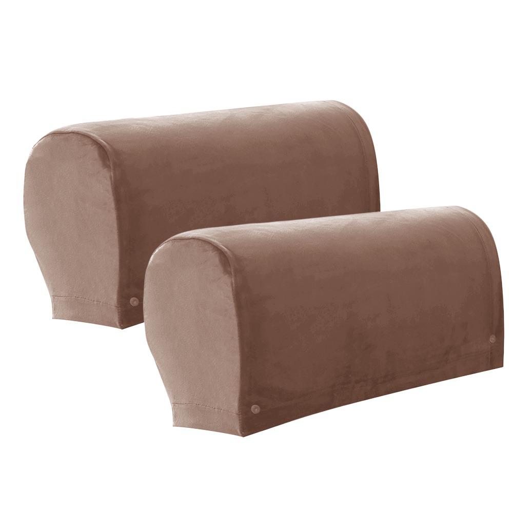 Housse de canapé élastique 2 pièces, protection extensible pour accoudoirs de canapé, cadeaux