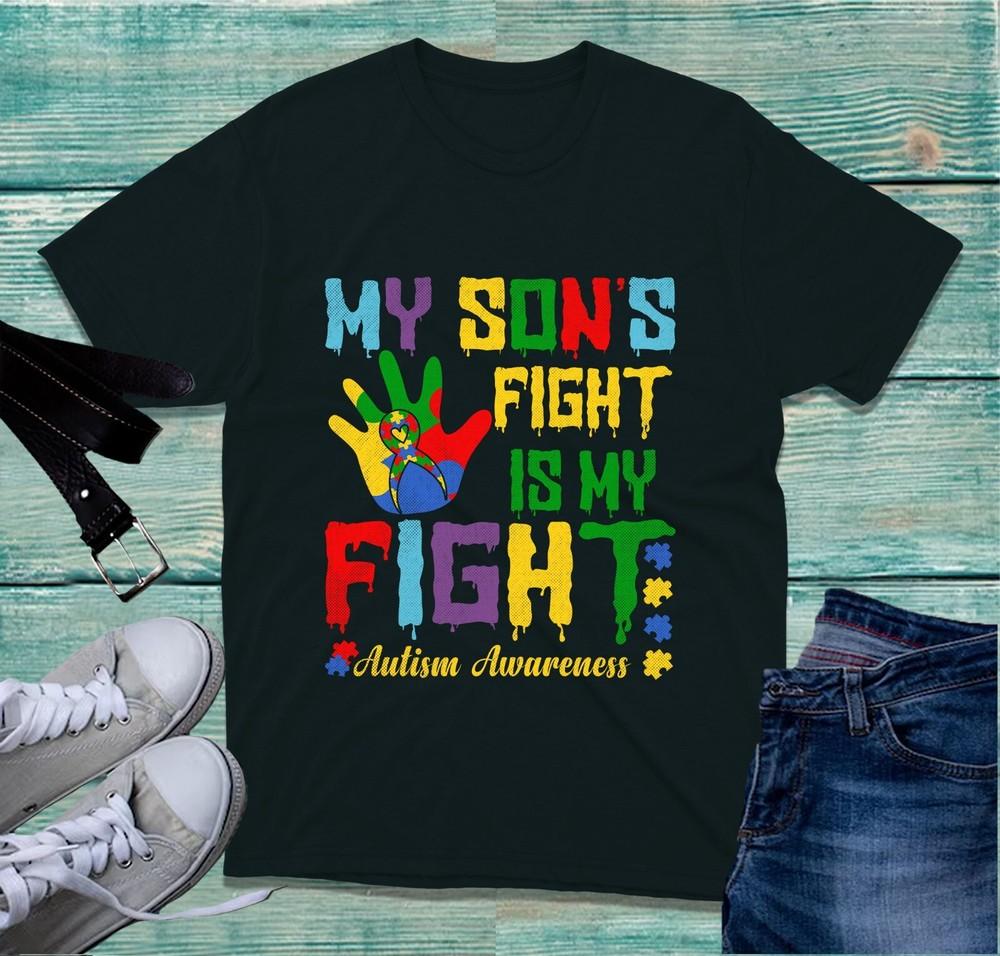 My Sons Fight Is My Fight Autism Awareness Tshirt Autism Mom Special Education
