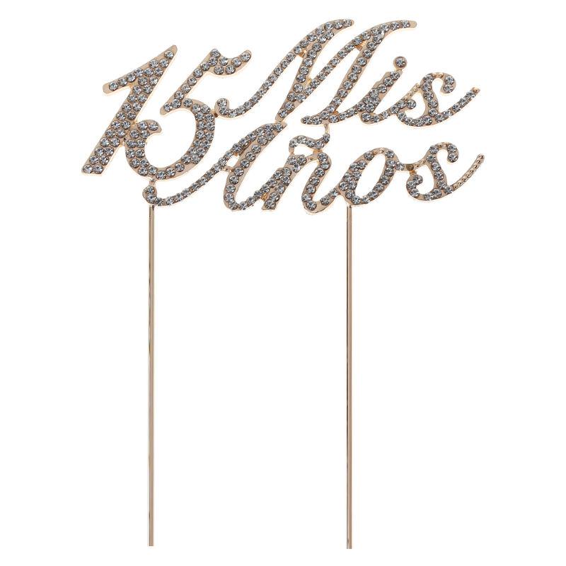 

Sparkling Bling Number 15 Mis Anos Letters Cake Topper for Rhinestone Alloy Cupc DropShipping золотой