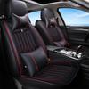2019 Full Coverage Leather & Ice Silk Cartoon Car Seat Cushion, Universal for All Seasons
