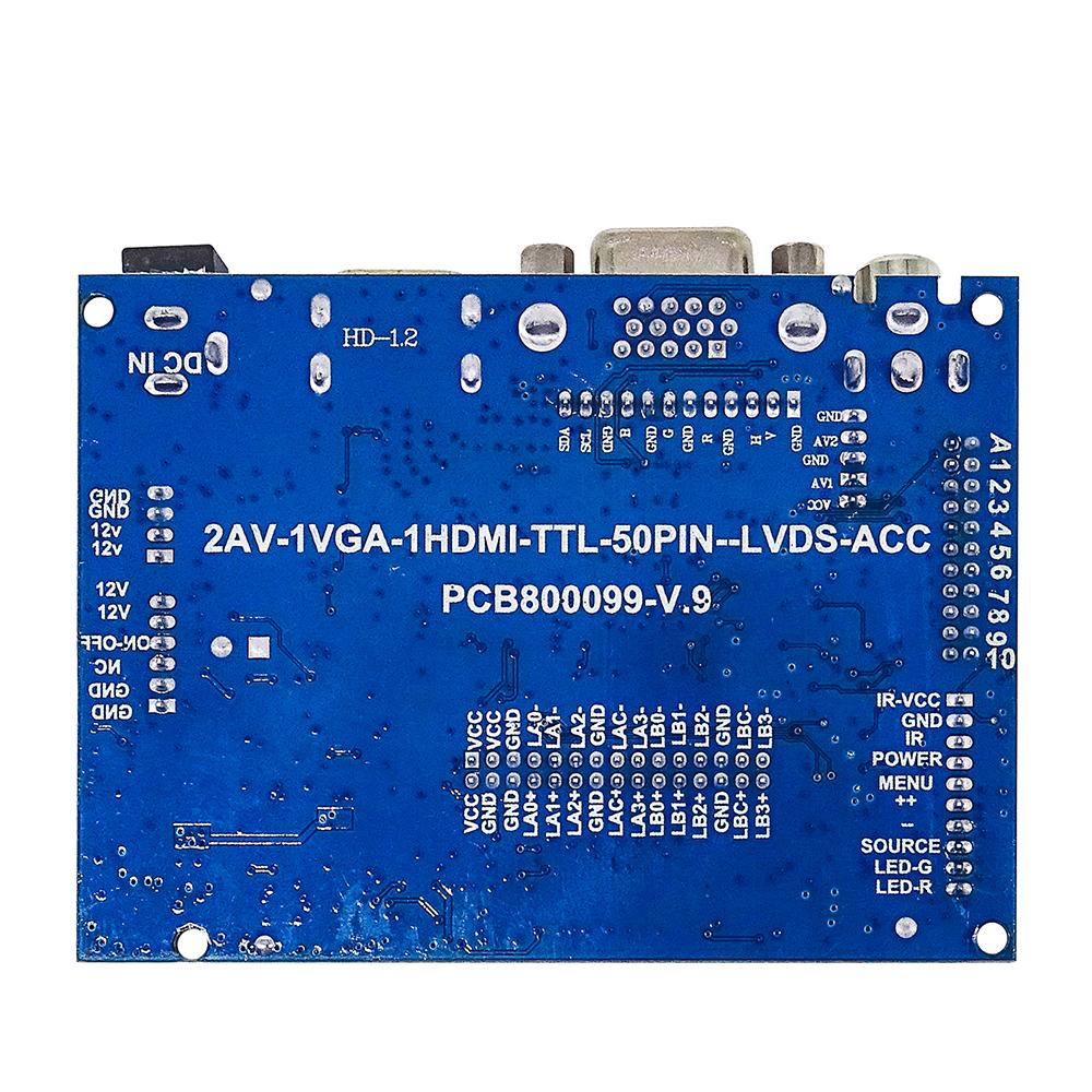 Πλακέτα Ελεγκτή Οθόνης LCD TTL LVDS HDMI VGA 2AV 50PIN για AT070TN90 92 94 Υποστήριξη Αυτόματης VS-TY2662-V1