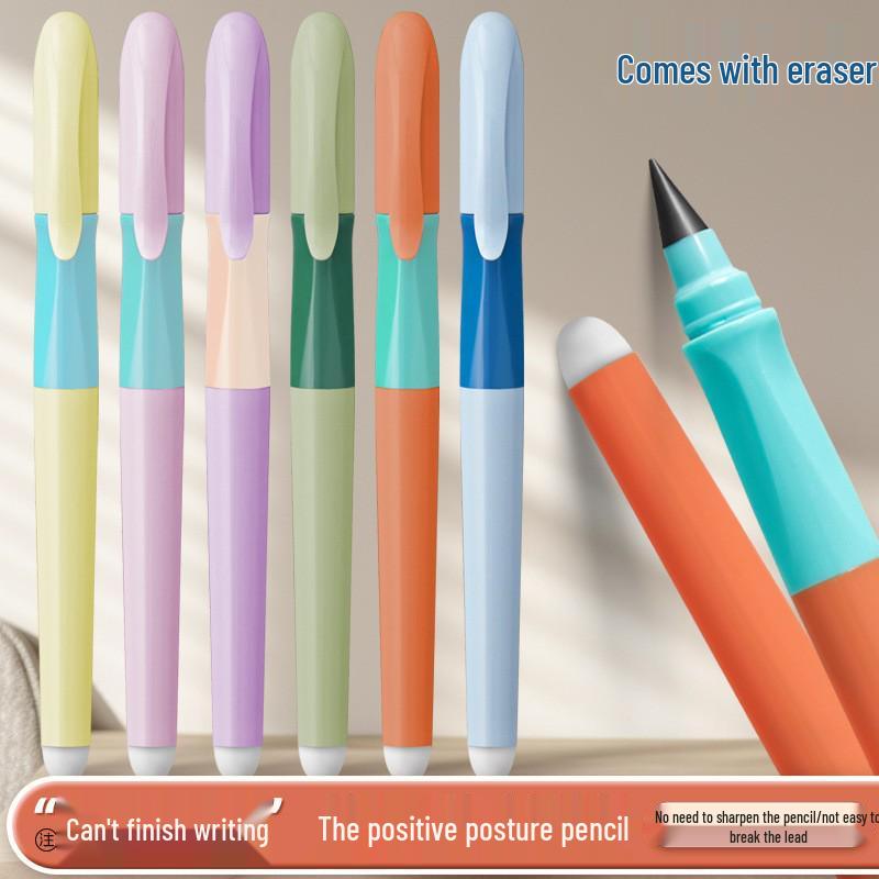 Black Tech Eternal Pencil: No Sharpening, No Ink, Break-Resistant Lead, Posture-Correcting Drawing Tool