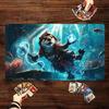 Magic Card Playmat Cute Otter Magician Anime TCG Play Mat Gathering Gaming Desk Mat MTG Non-Slip Durable Stitched Edge Mousepad